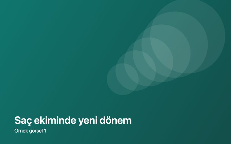 Saç ekiminde yeni dönem — örnek görsel